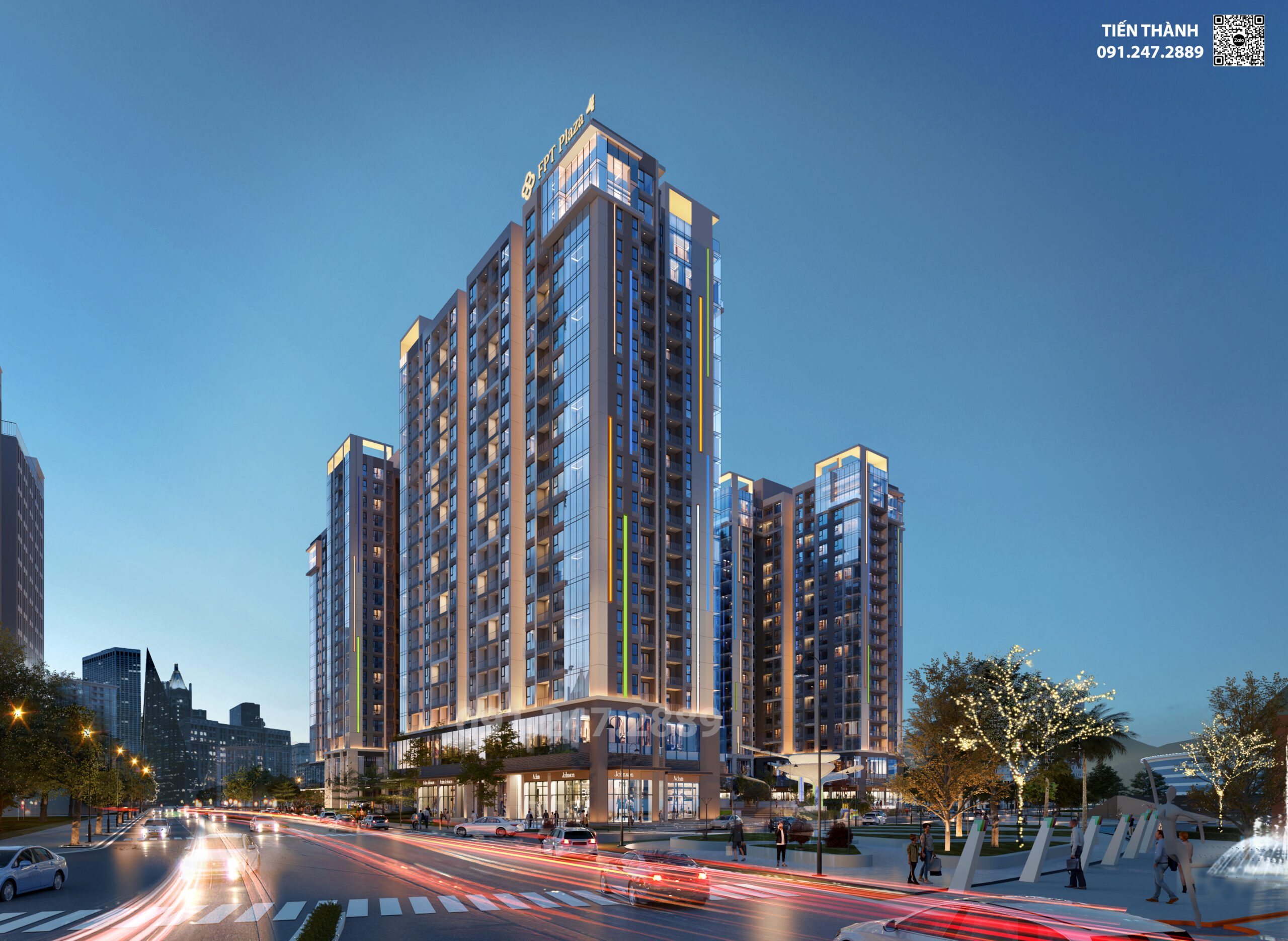 Mặt phía trước tòa nhà FPT Plaza 4