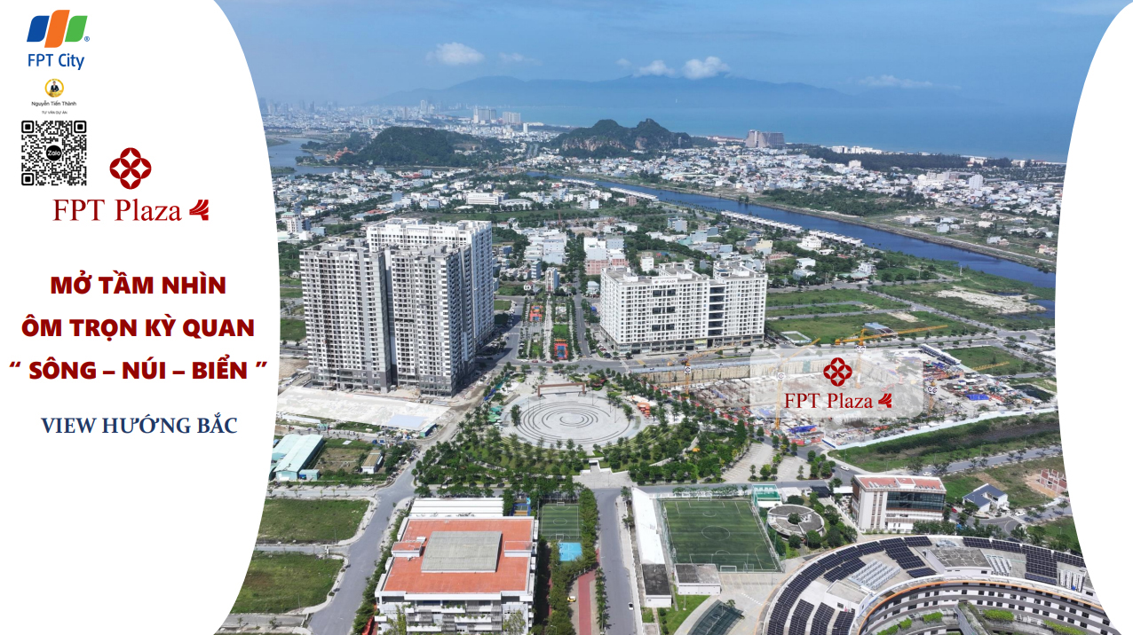 Hướng Bắc FPT Plaza 4 - View sông Cổ Cò, núi Ngũ Hành Sơn