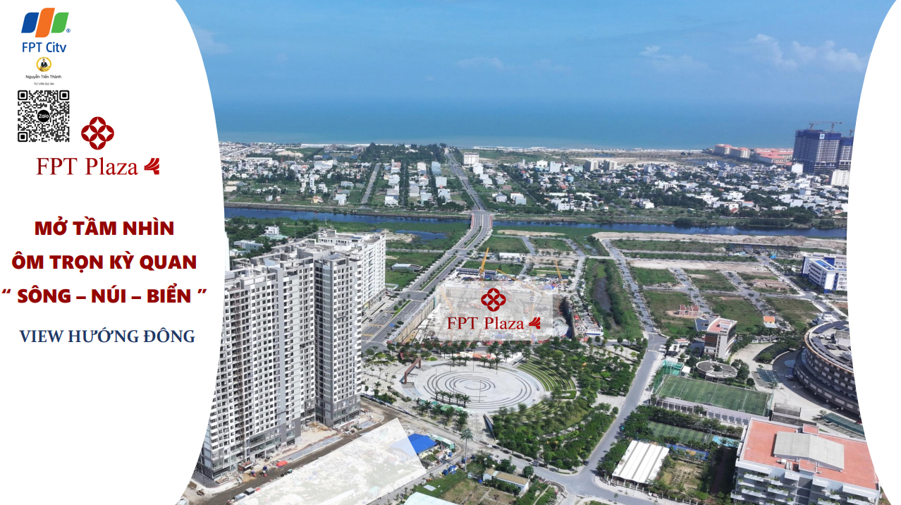 Hướng Đông FPT Plaza 4 - Nhìn trực diện biển Tân Trà vĩnh viễn