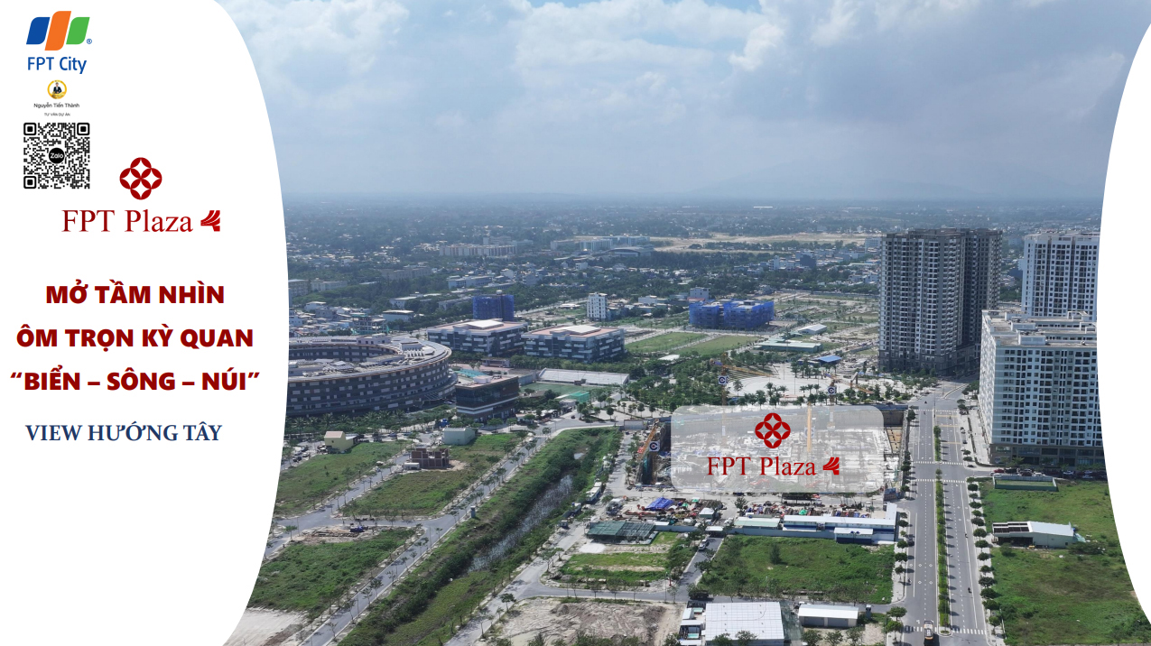 Hướng Tây FPT Plaza 4 - View quảng trường trung tâm 