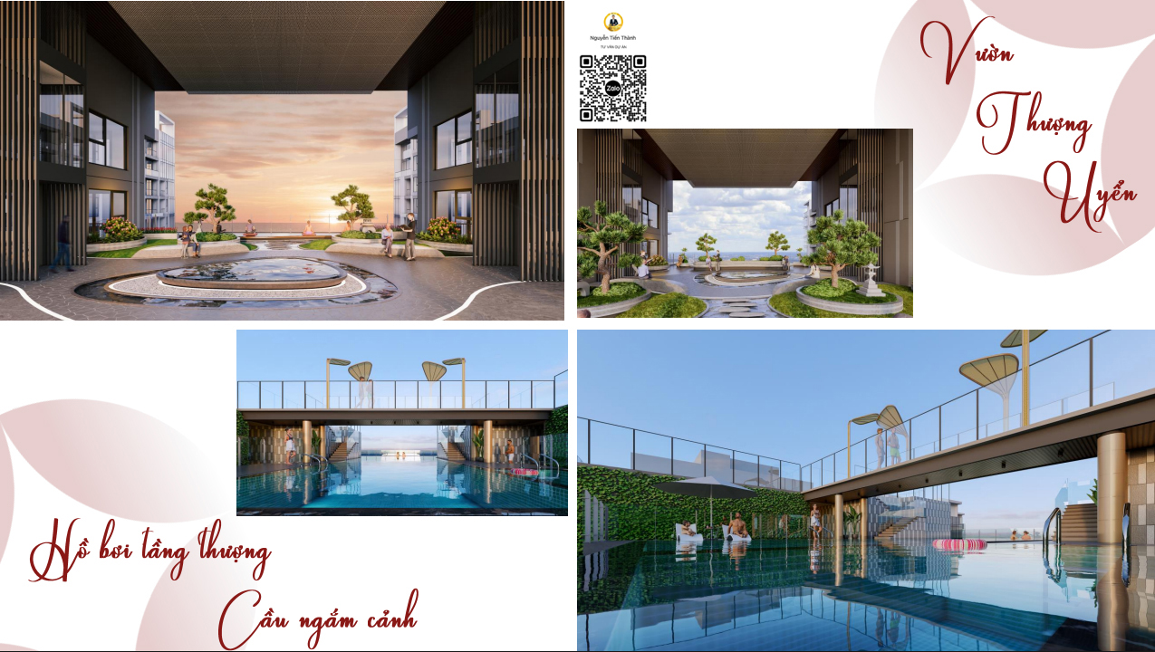 Vườn thượng uyển tầng 17 và hồ bơi vô cực tầng thượng