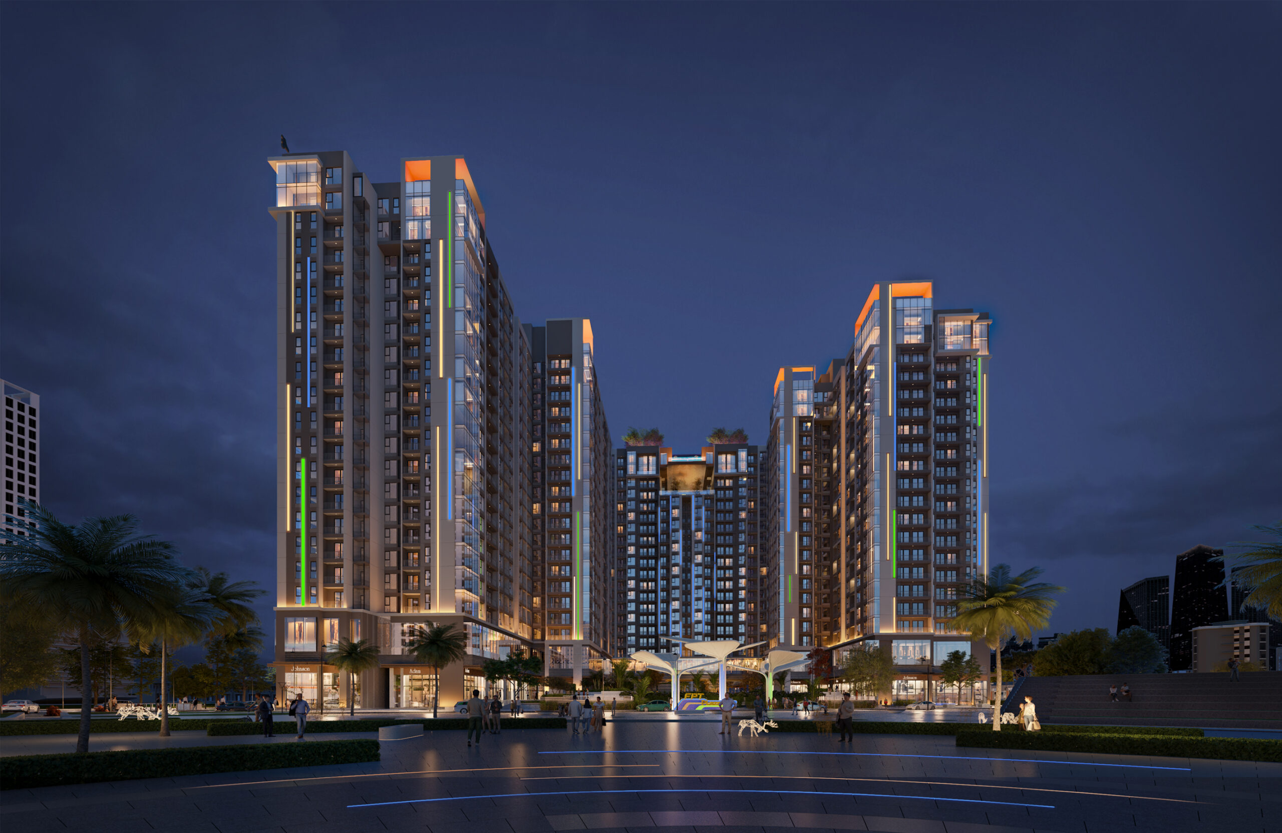 Chung cư FPT Plaza 4 về đêm