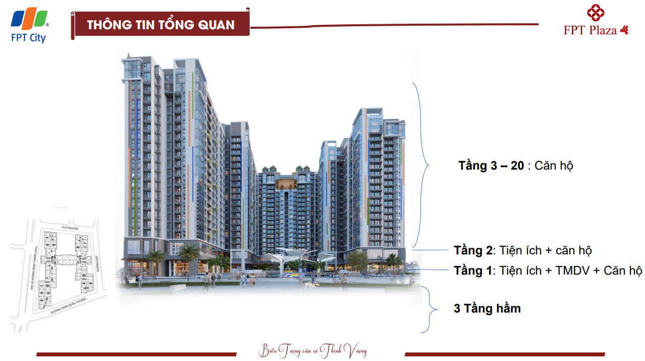 Thông tin tổng quan 3 tầng hầm và 20 tầng nổi FPT Plaza 4