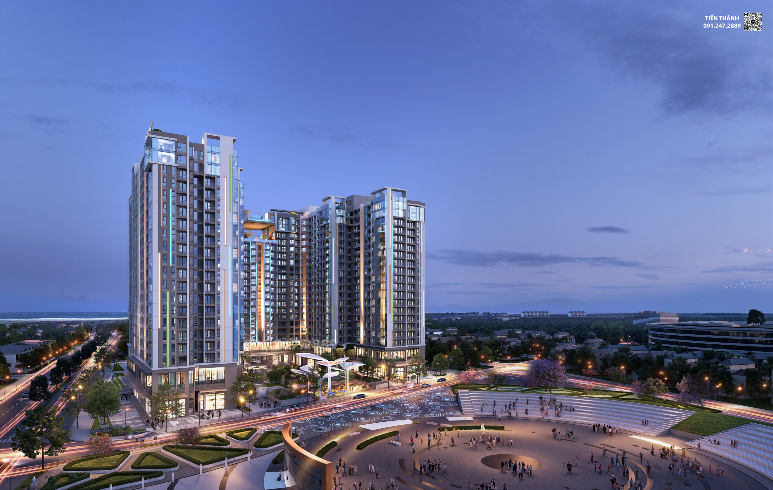 Quảng trường trước mặt chung cư FPT Plaza 4