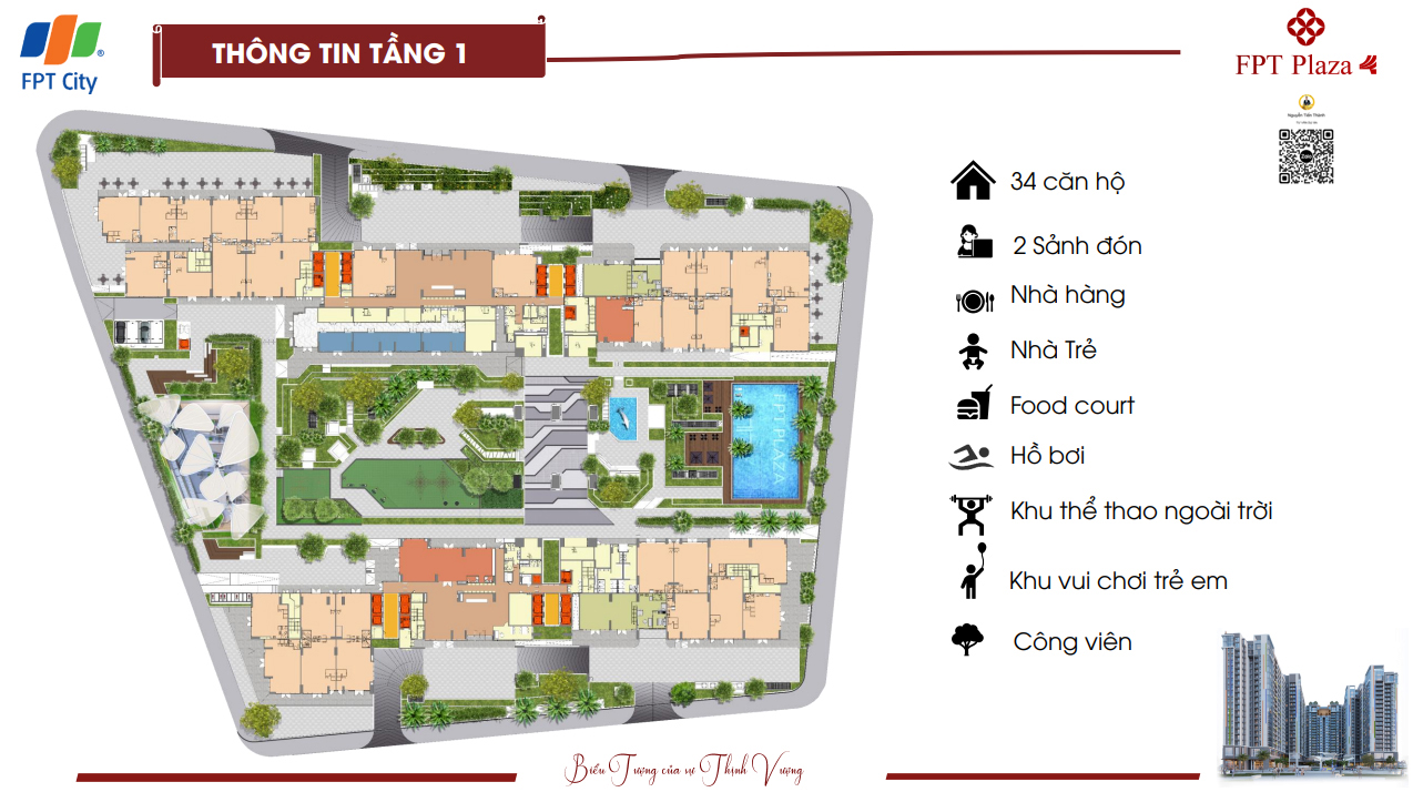 Mặt bằng tầng 1 và cảnh quan