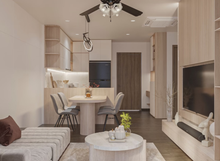 View nội thất phòng khách