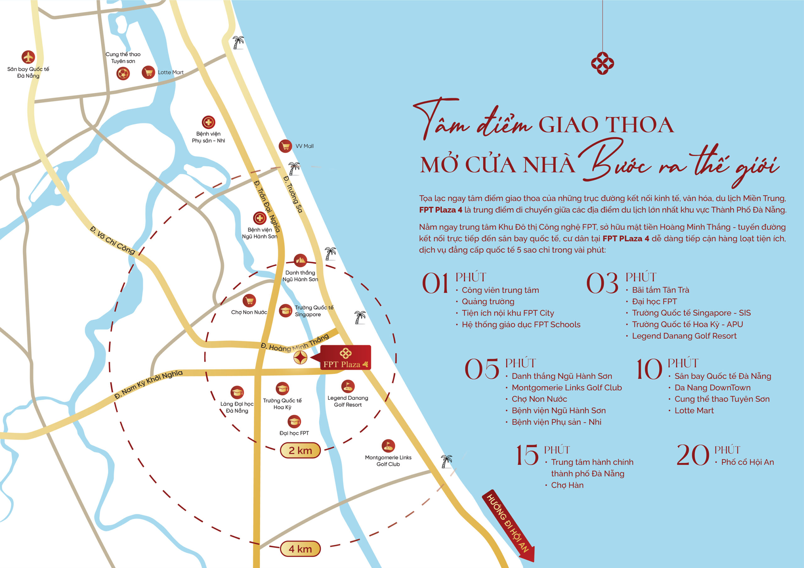 Tâm điểm giao thoa: Sân bay, Thành phố Đà Nẵng, Hội An