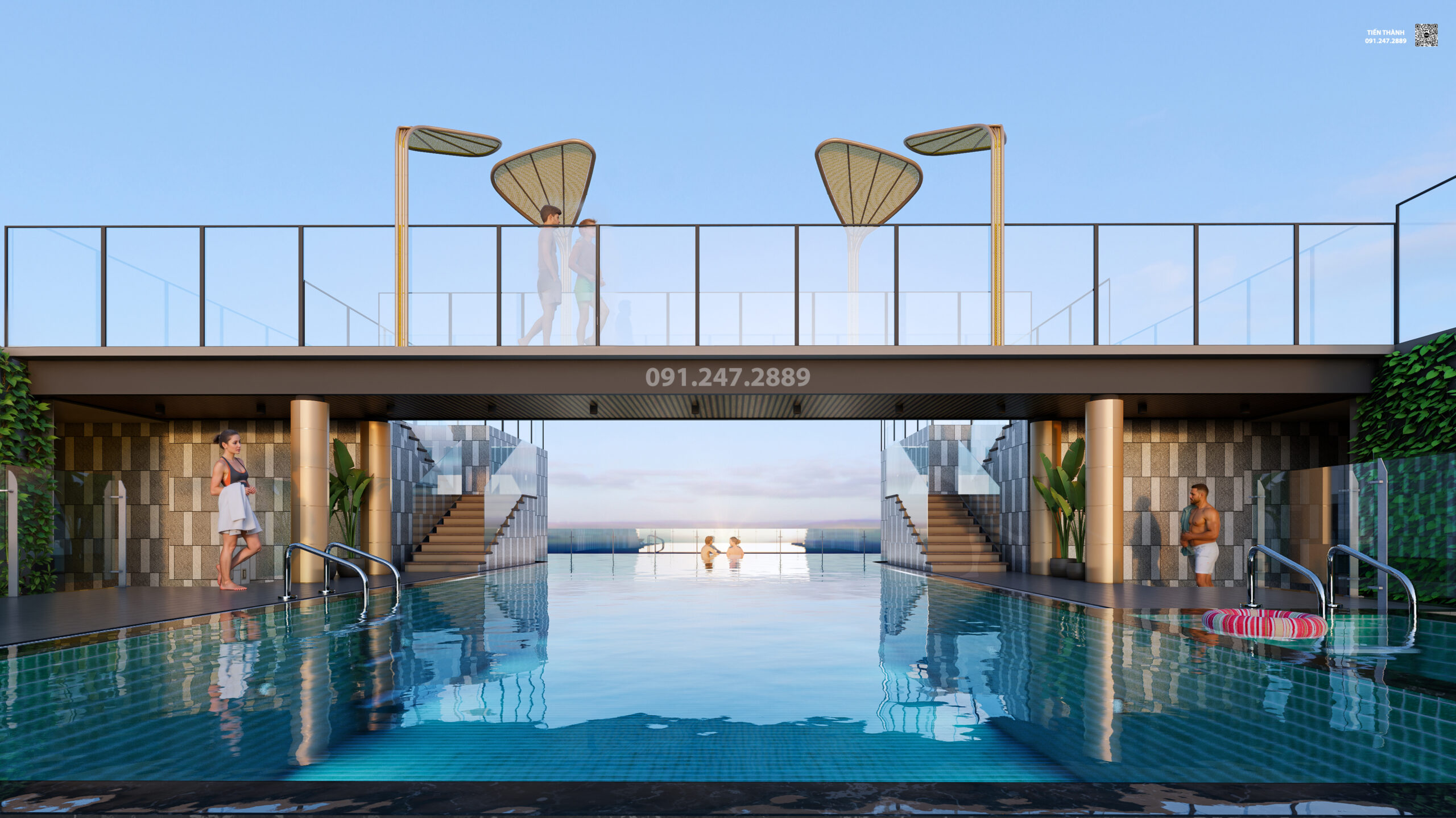 Tầng 20 - FPT Plaza 4 - Bể bơi vô cực view biển