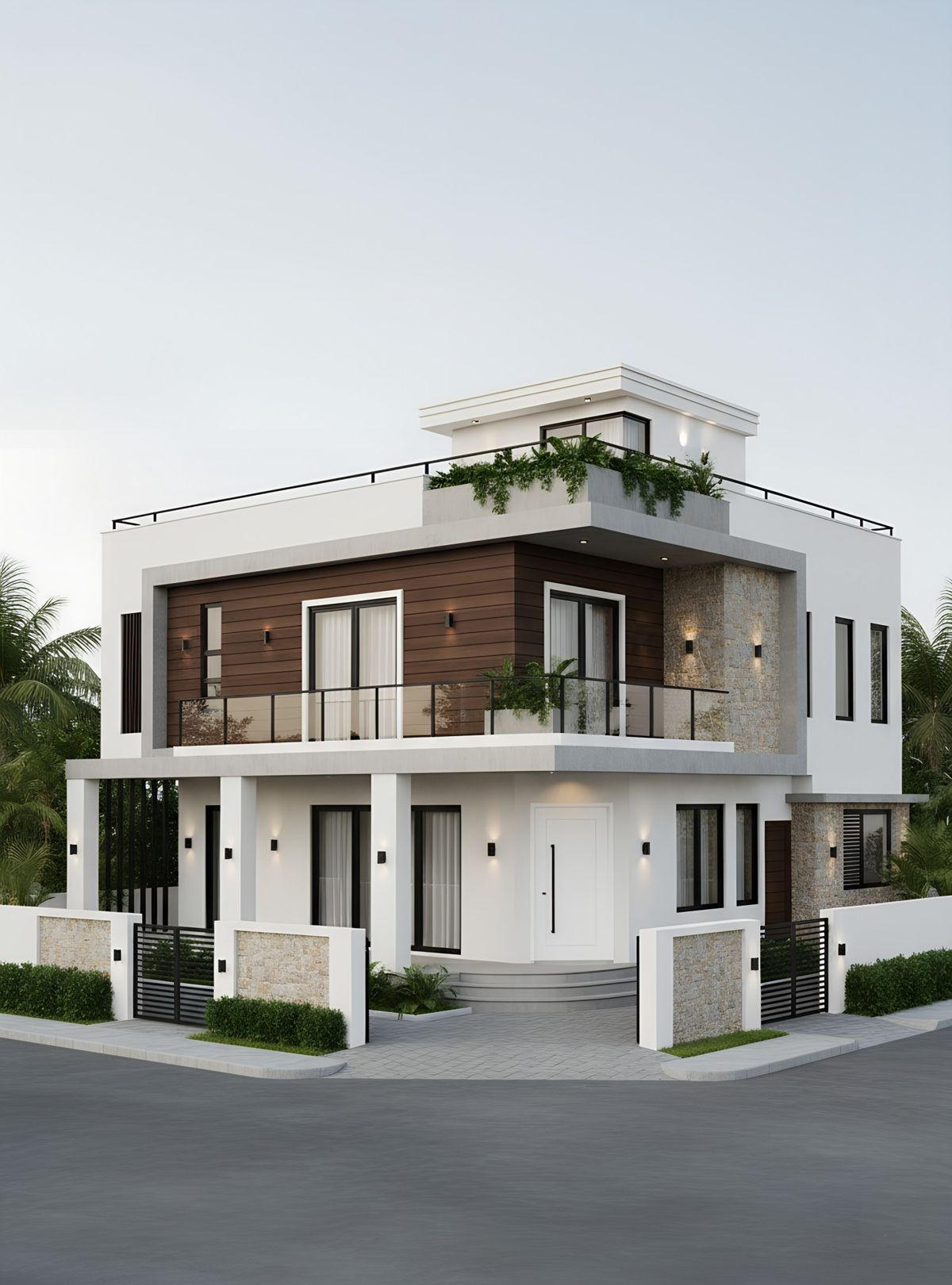 3D minh họa căn nhà xây dựng ở lô góc B2 - 132 - 30