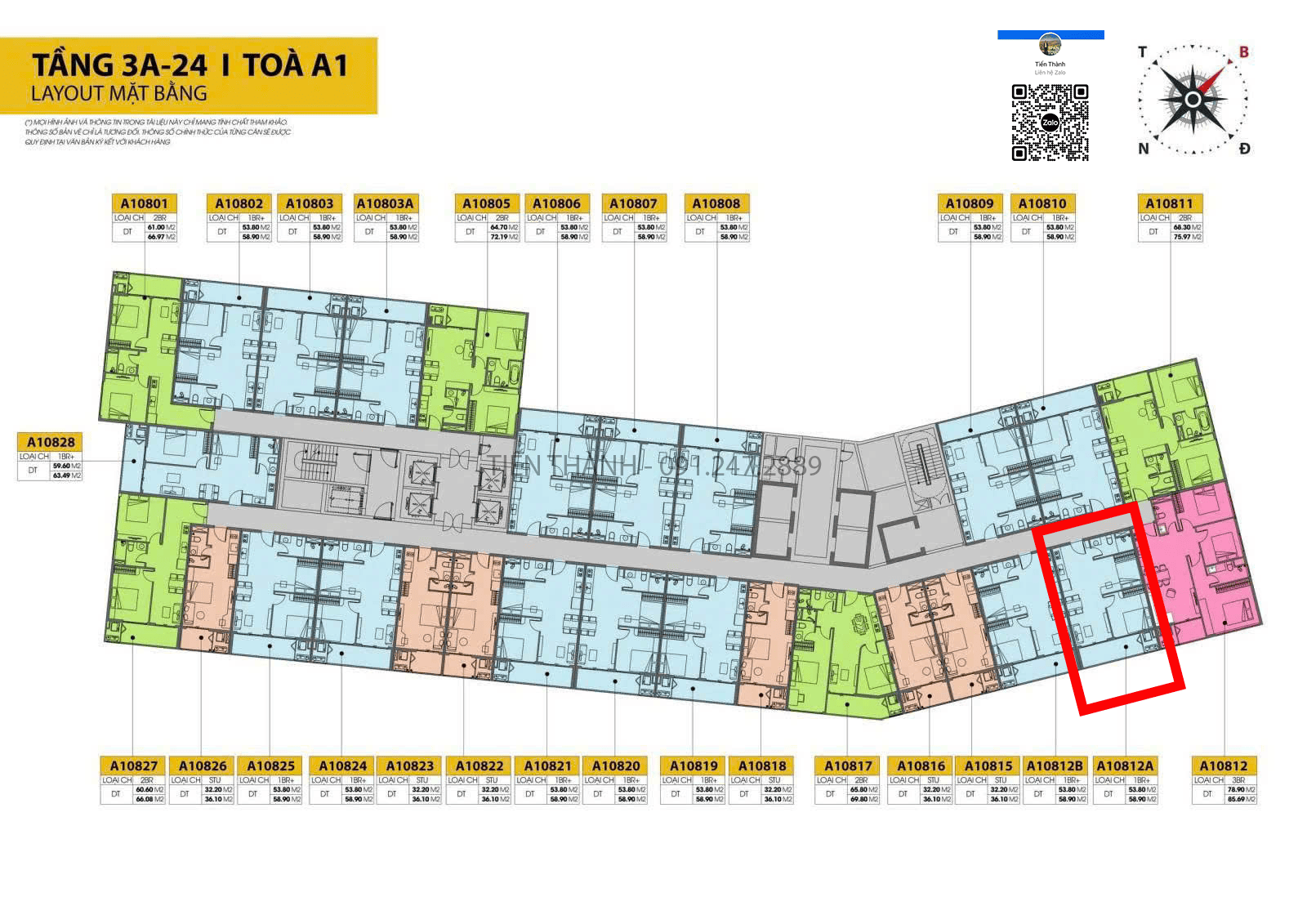 Vị trí căn hộ A1-03-12A